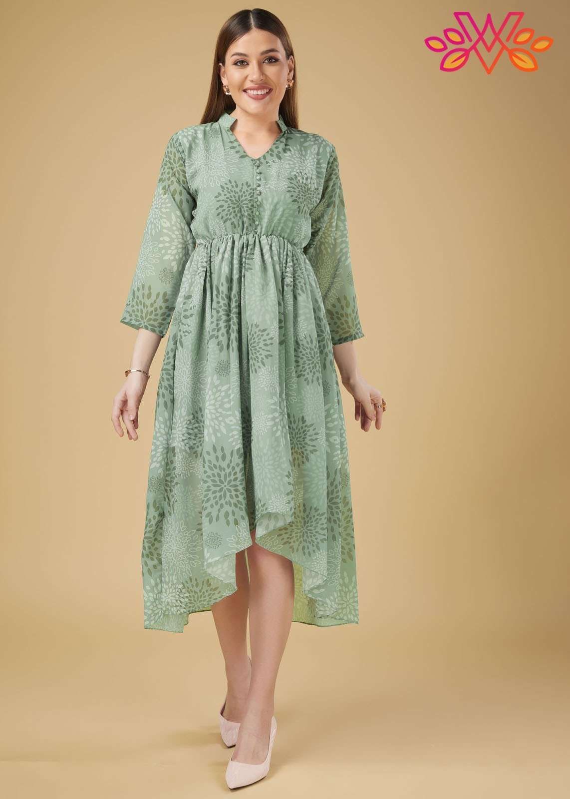 Sea Green Digital Printed..
